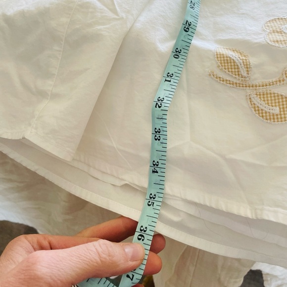 Madewell Anna Marie Embroidered White and Tan Floral Mini Dress Medium - Picture 11 of 16